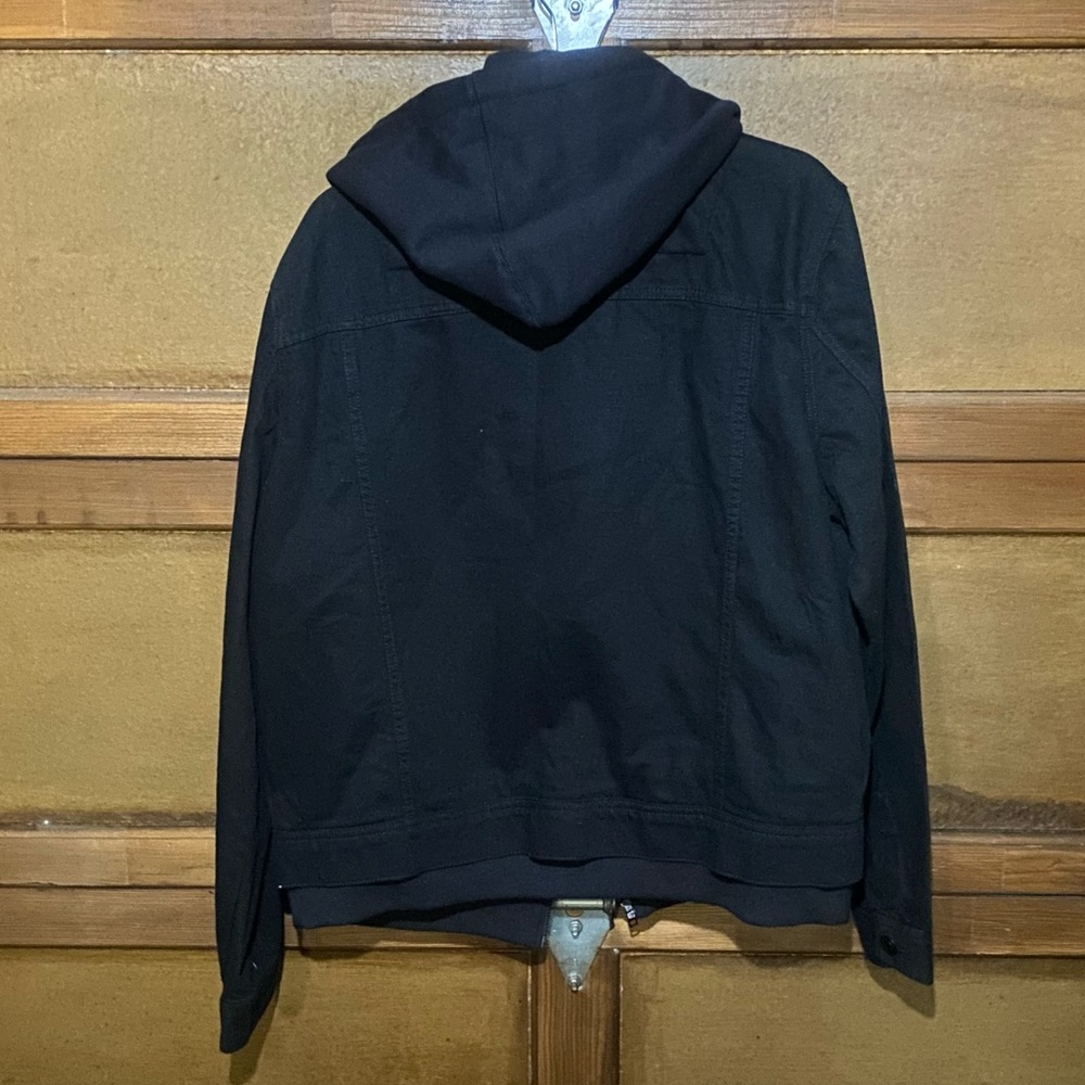 Sun + Stone Midnight Black Hooded Jacket - Picture 4 of 7